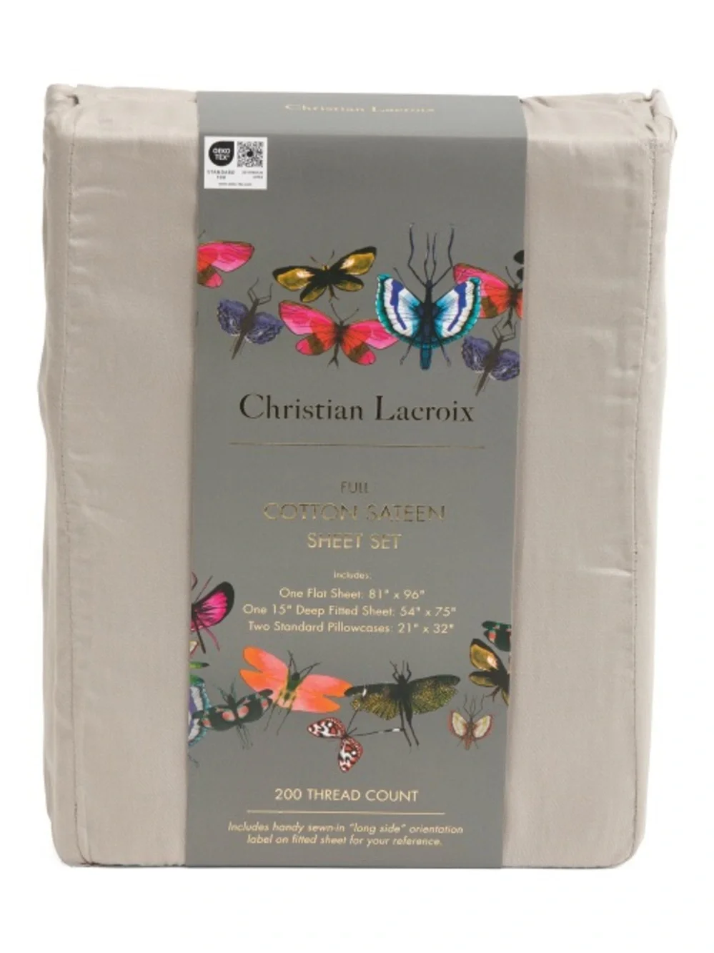 🔥🔥Silver gray cotton percale FULL FLAT  Sheet